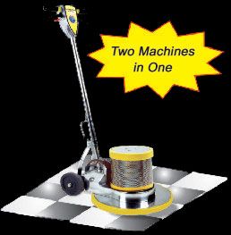 Two speed floor buffer floor machine